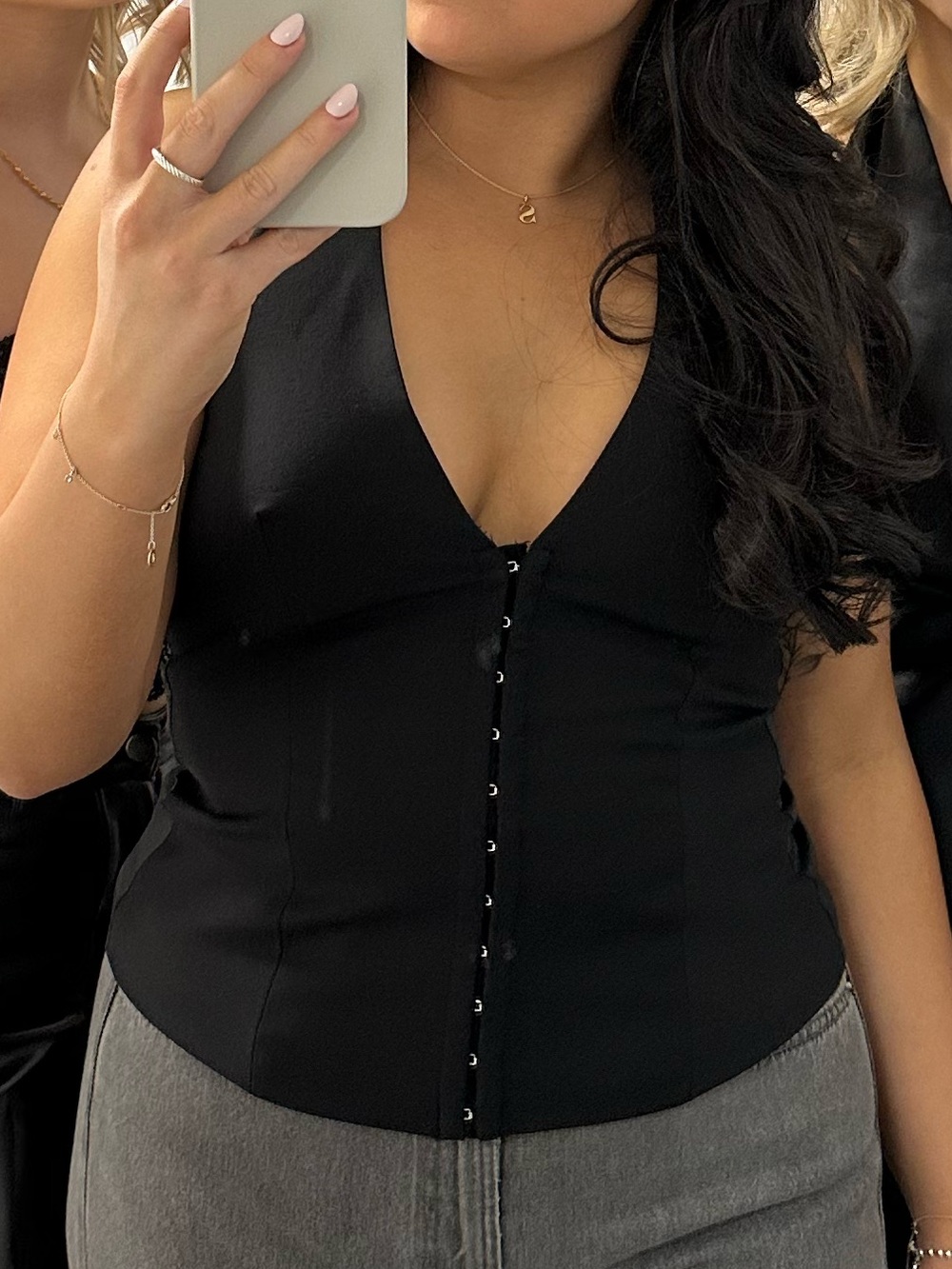 Zara Black Halter Corset Top